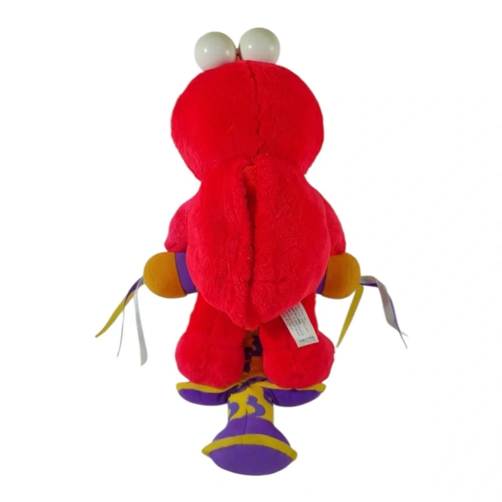 Sesame Street Elmo Plush Stuffed Jump and Learn Sounds Fisher Price 2000 WORKS